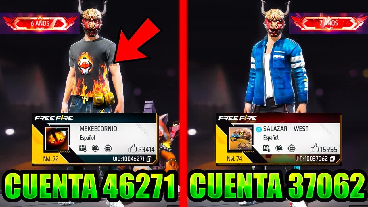 que son las cuentas veteranas de free fire